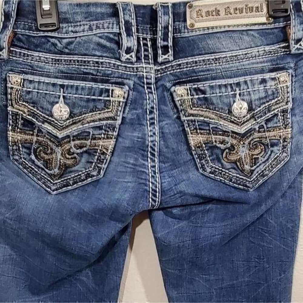 ROCK Revival Sukara medium wash bootcut‎ jeans size 25 x 31